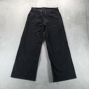 American Eagle Jeans Womens 2 Black High Rise Ultra‎ Wide Leg Strigid